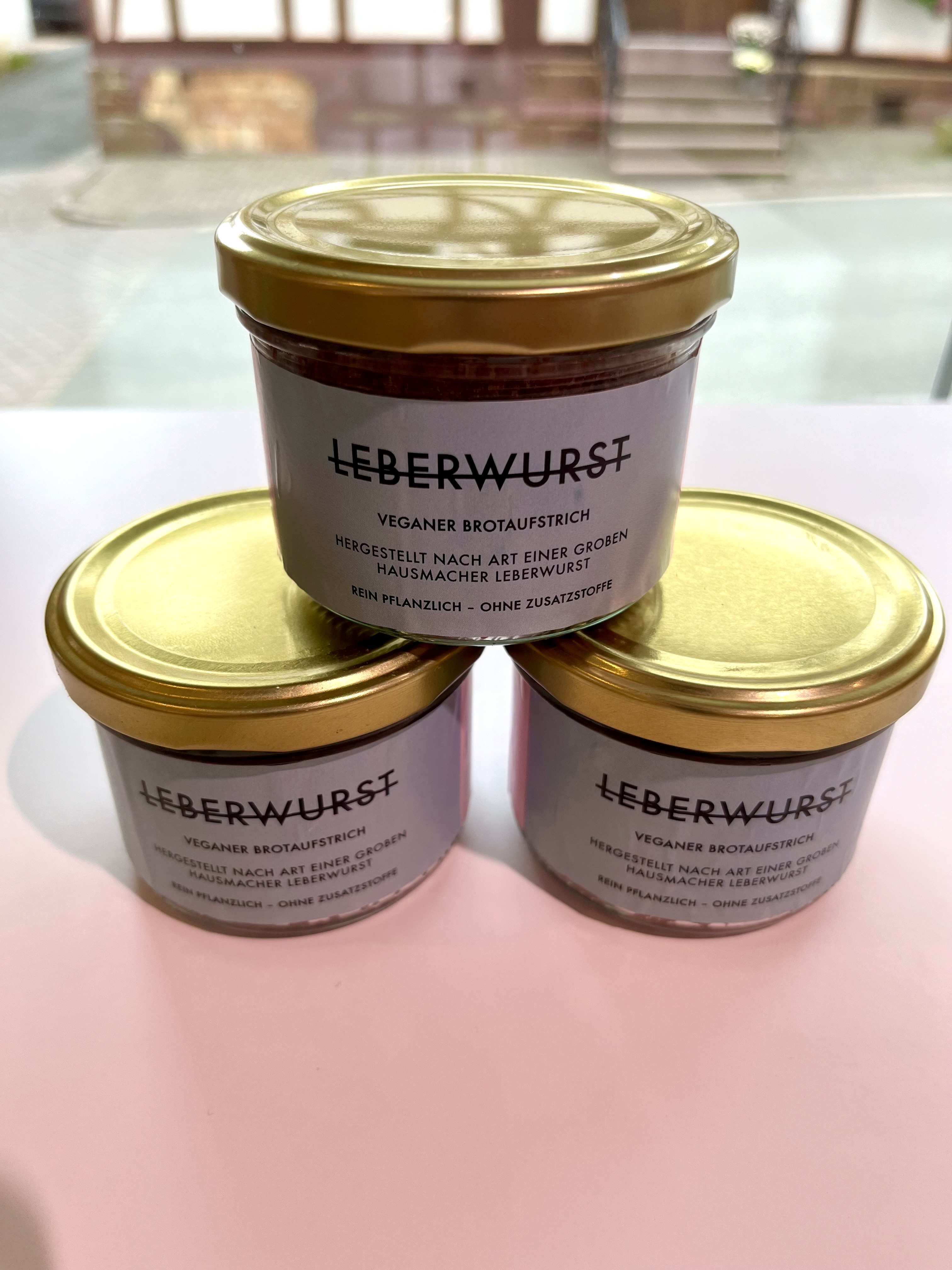 Vegane Leberwurst im Glas Vegane Leberwurst im Glas