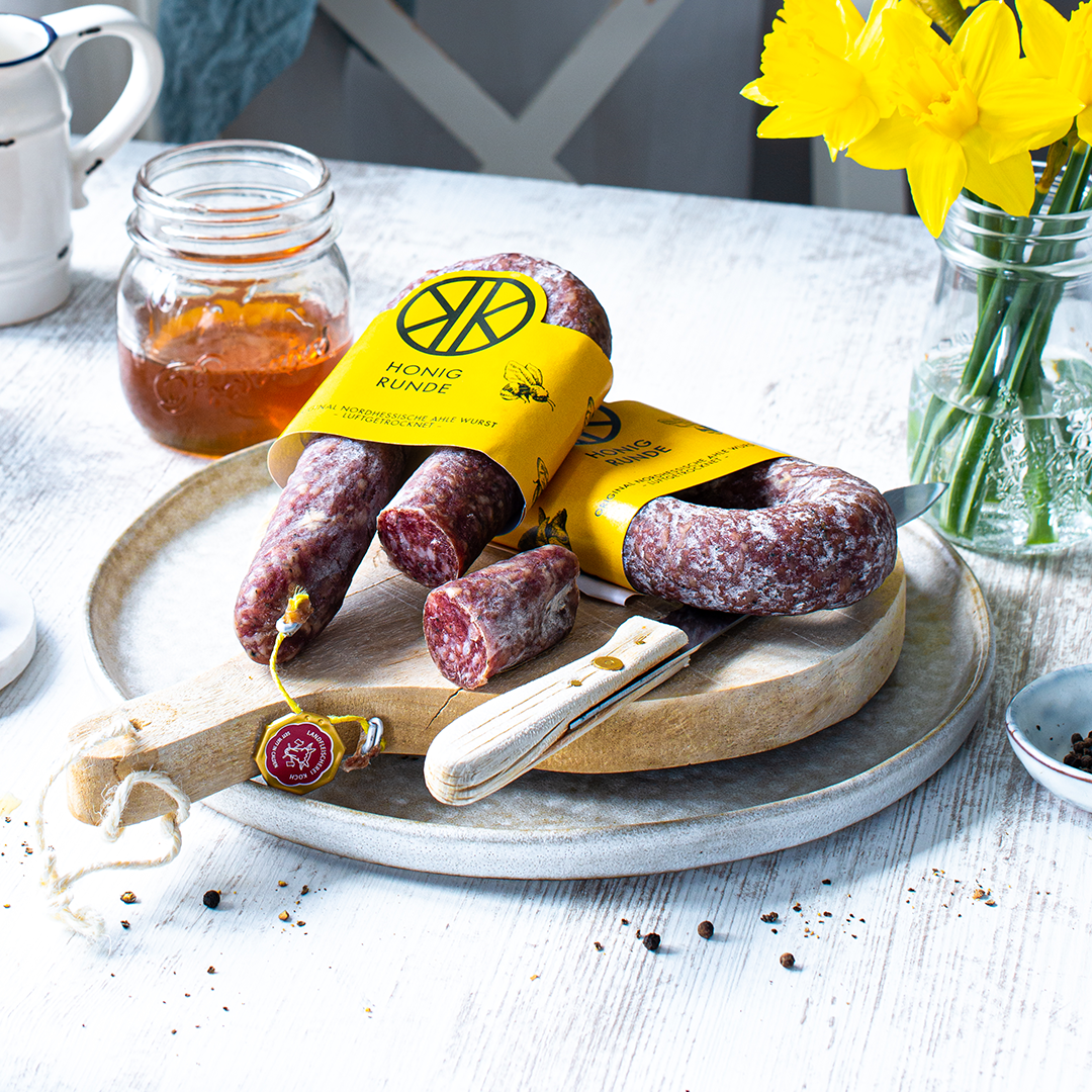 kk_Honigrunde Honig-Runde – Ahle Wurst mit Kasseler Stadthonig, naturgereift